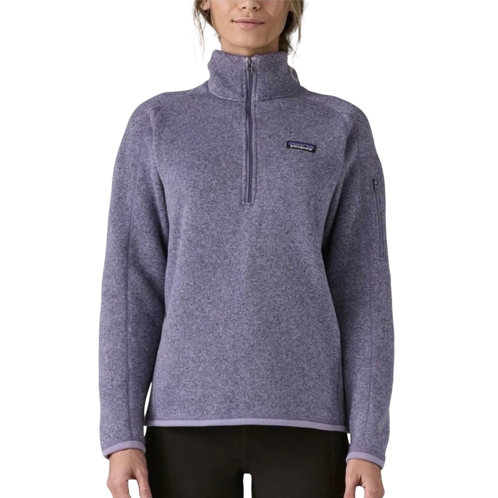 PATAGONIA Better Sweater Quarter Zip Pullover Fleece in Lilac. Size L